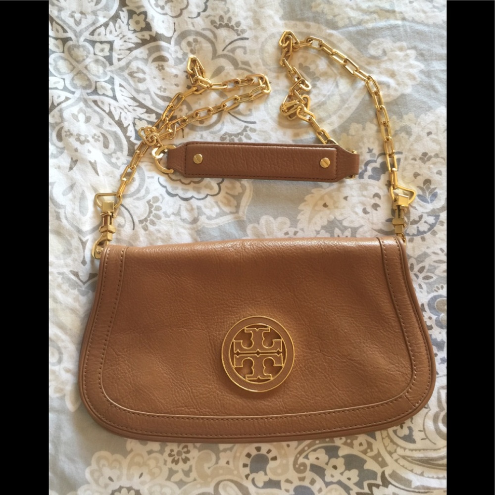 Tan Tory Burch Crossbody Bag